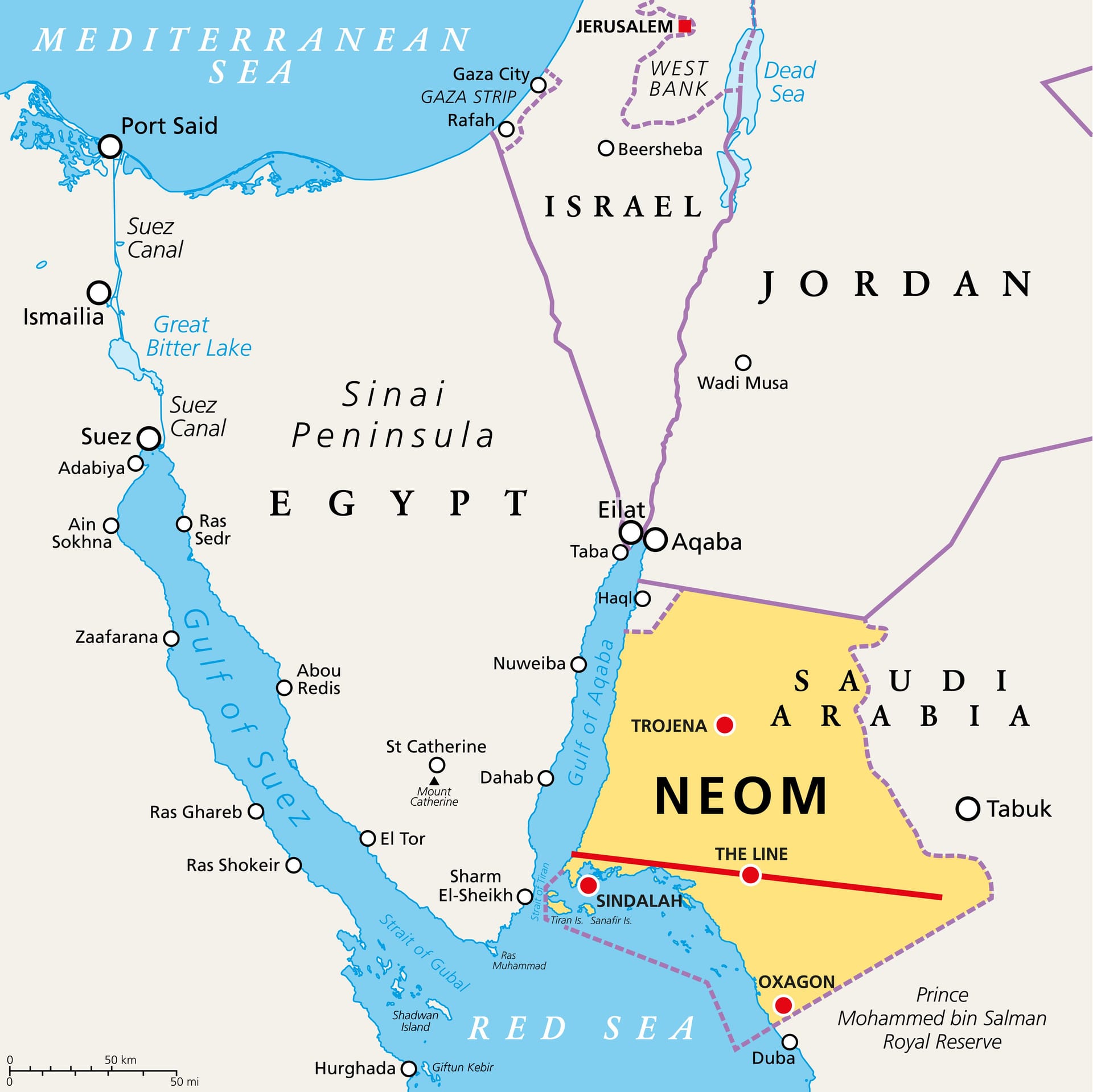 So soll "NEOM" auf der Sinai-Halbinsel umgesetzt werden.