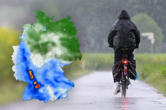Zweigeteilte Wetterlage: Animationen zeigen, in welchen Regionen heftige Unwetter drohen.