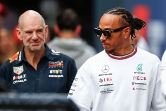 Lewis Hamilton (rechts) und Adrian Newey: Arbeiten die beiden Formel-1-Legenden bald zusammen?