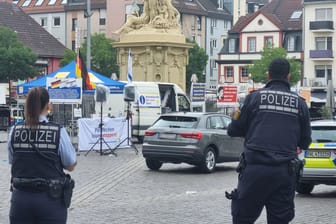 Der Marktplatz in Mannheim: Dort griff ein Mann mehrere Personen mit einem Messer an.