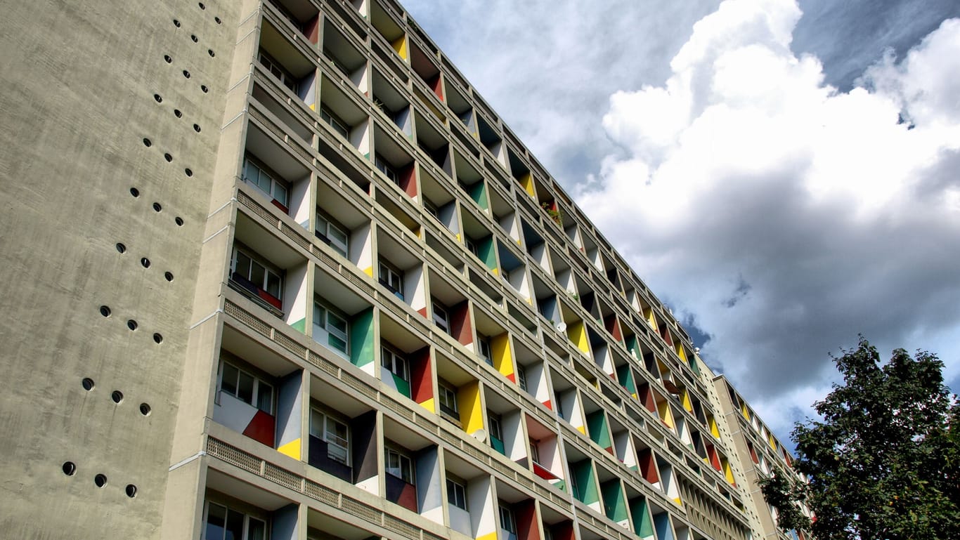 Das Corbusierhaus in Berlin: Es verfügt über 530 Wohnungen.
