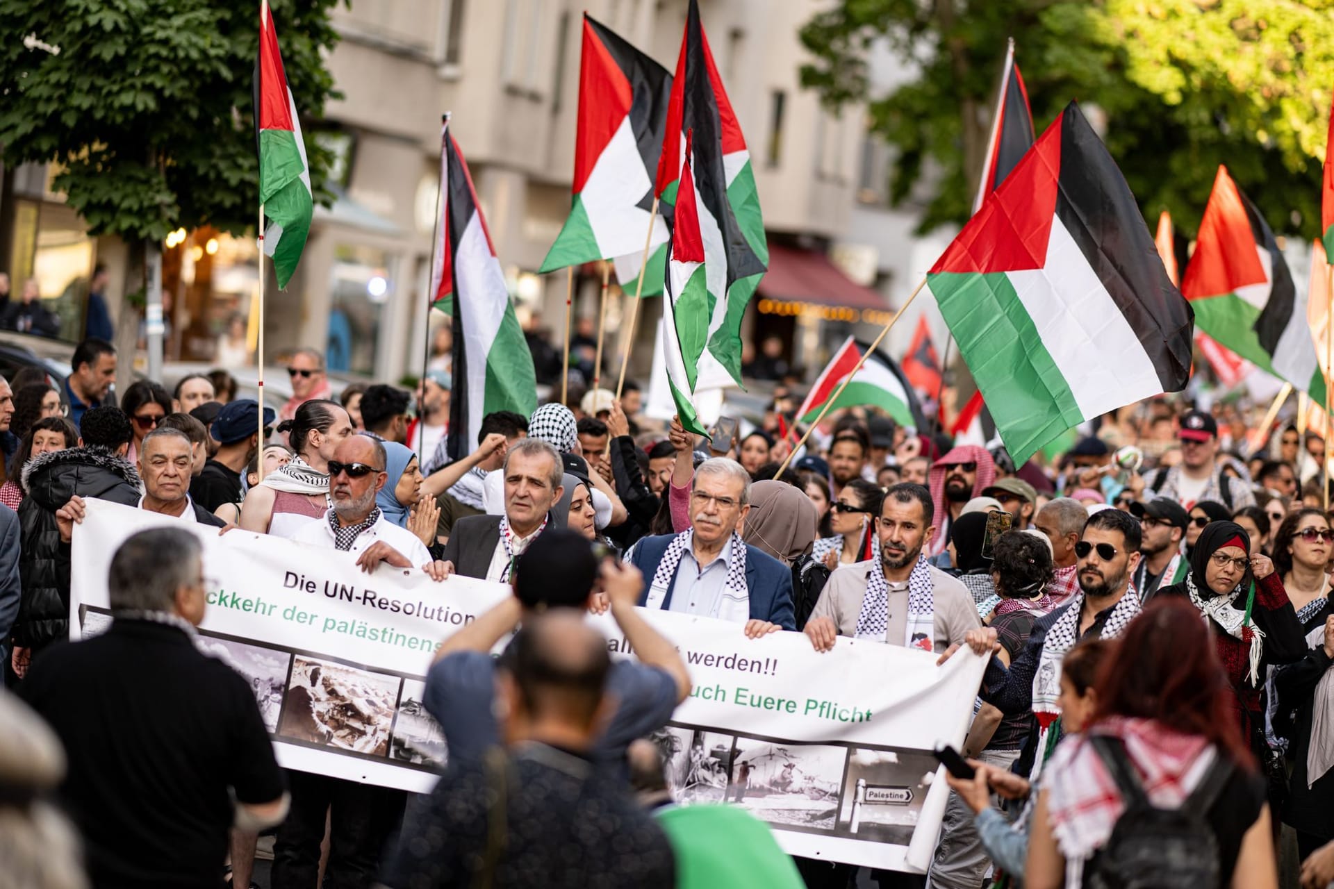 Demonstration zum Nakba-Gedenktag