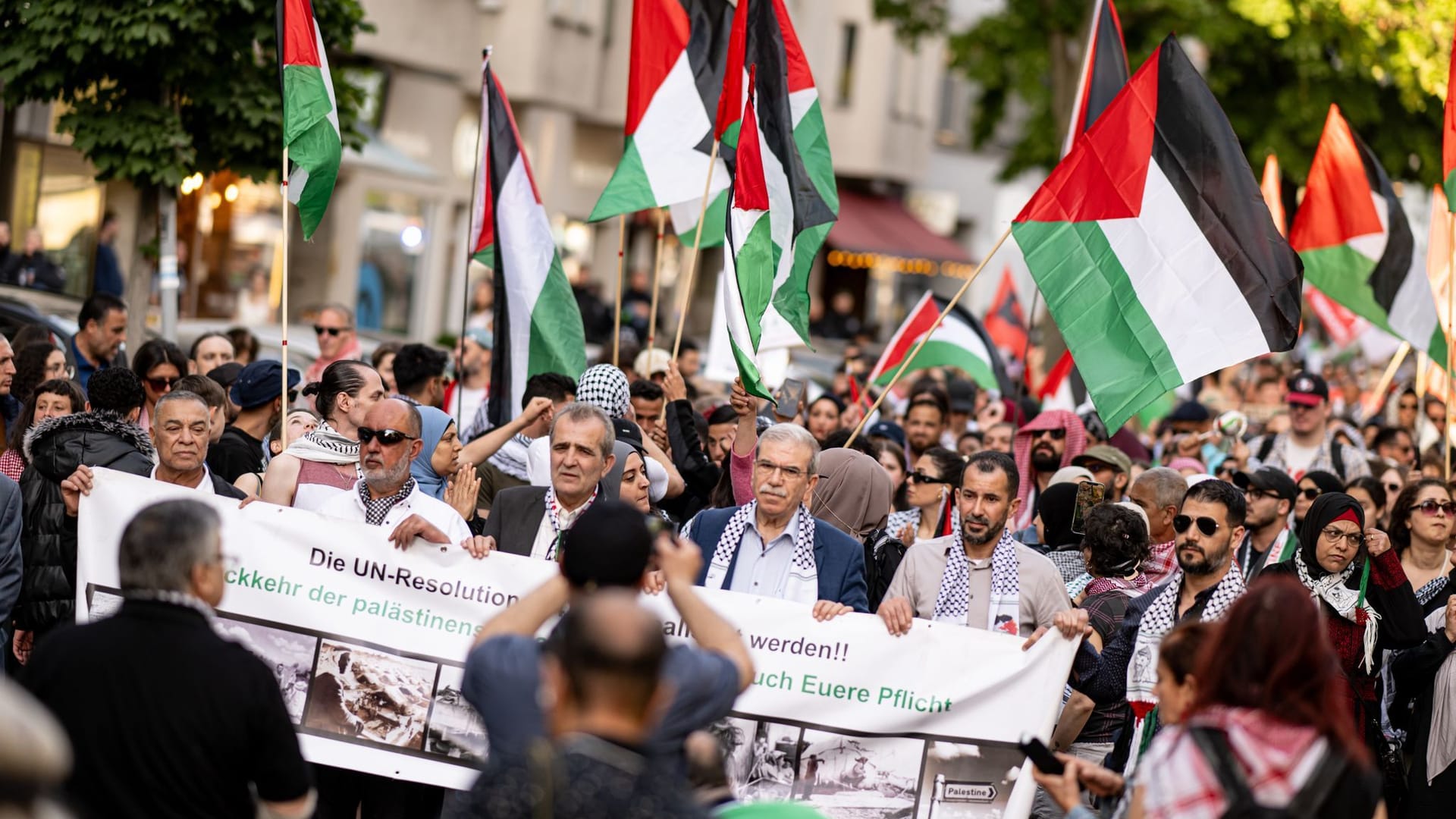 Demonstration zum Nakba-Gedenktag