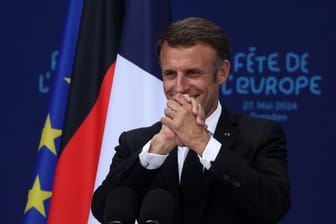 Staatsbesuch Frankreichs Präsident Macron - Dresden