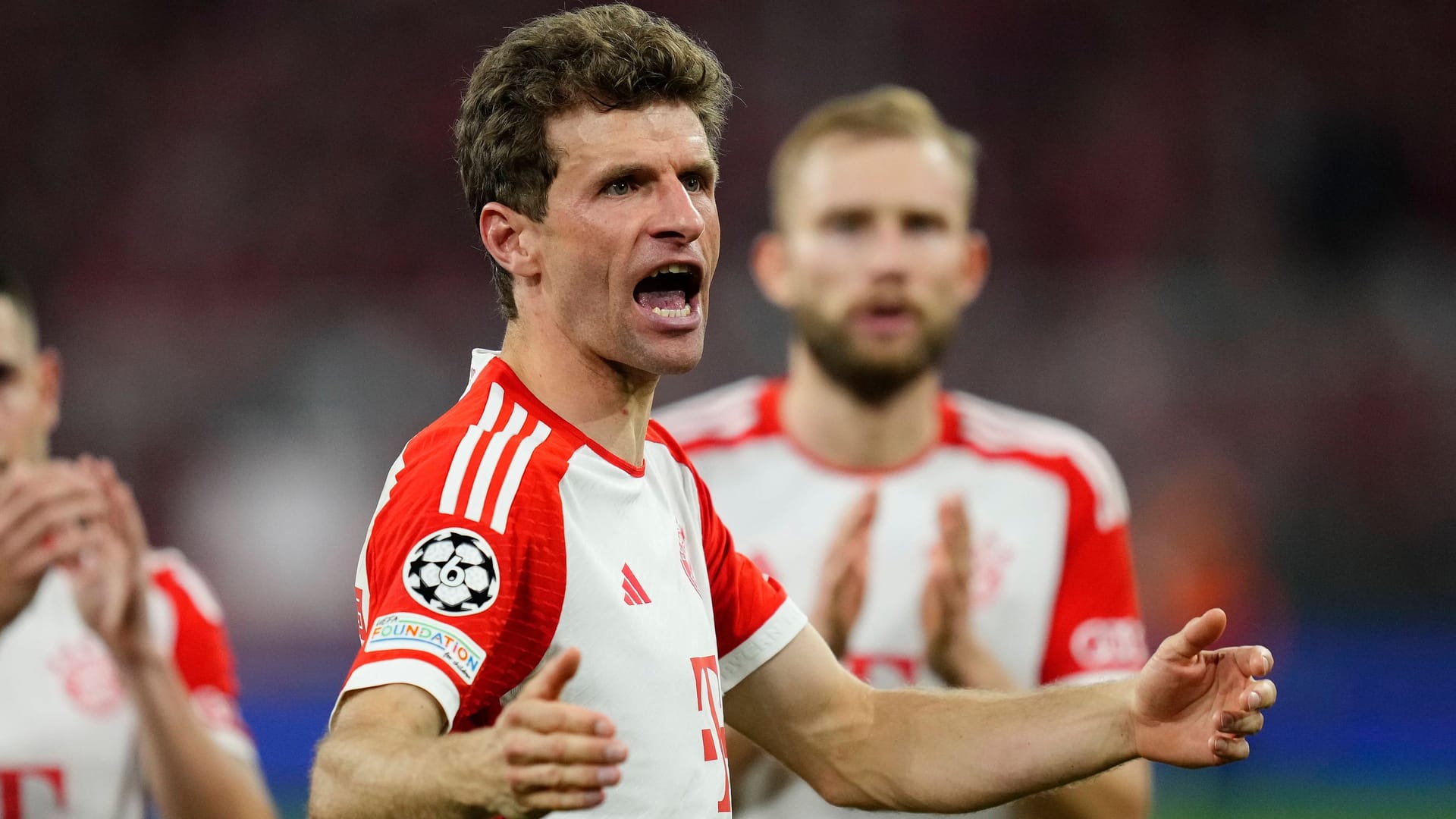 Thomas Müller im Spiel gegen Real Madrid: Nach der packenden Partie war der Weltmeister von 2014 zu Scherzen aufgelegt.