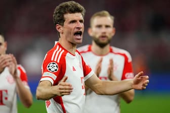 Thomas Müller im Spiel gegen Real Madrid: Nach der packenden Partie war der Weltmeister von 2014 zu Scherzen aufgelegt.