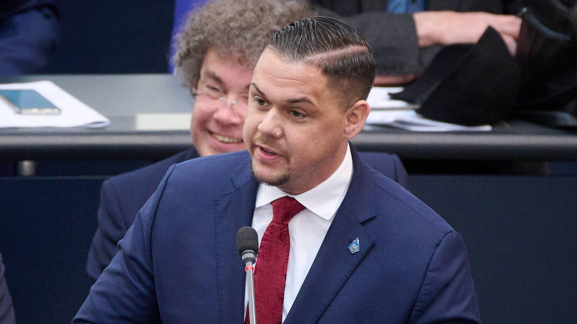 Hannes Gnauck bei einer Rede im Bundestag (Archivbild).