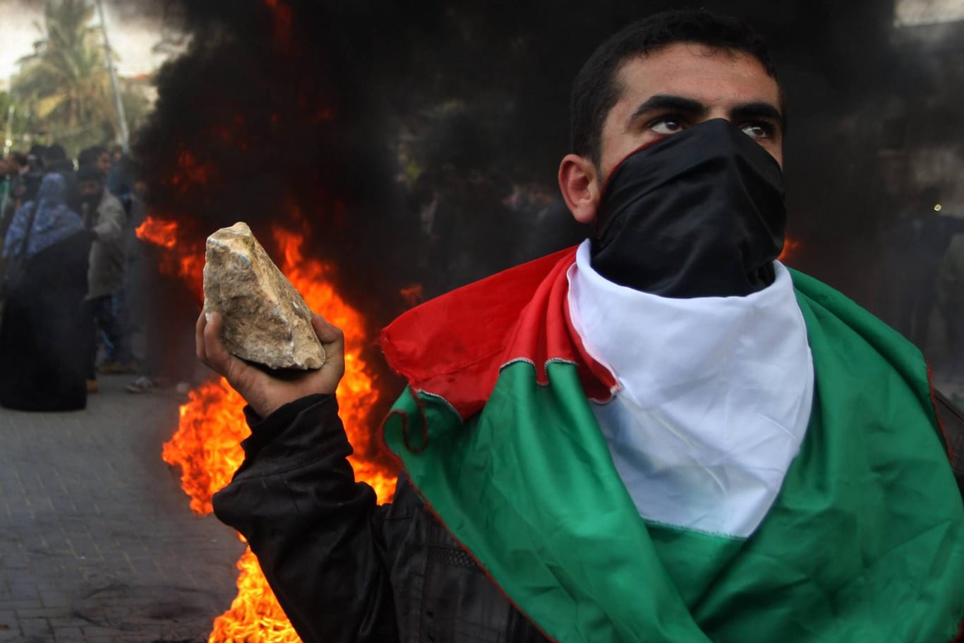 Palästinensischer Demonstrant in Gaza (Archivbild).