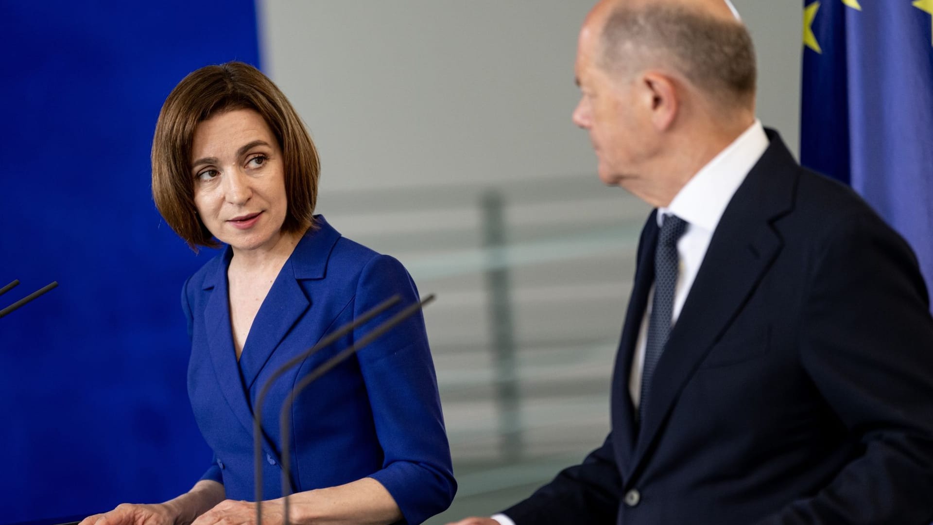 Bundeskanzler Scholz empfängt Moldauische Präsidentin Bundeskanzler Scholz empfängt Moldauische Präsidentin