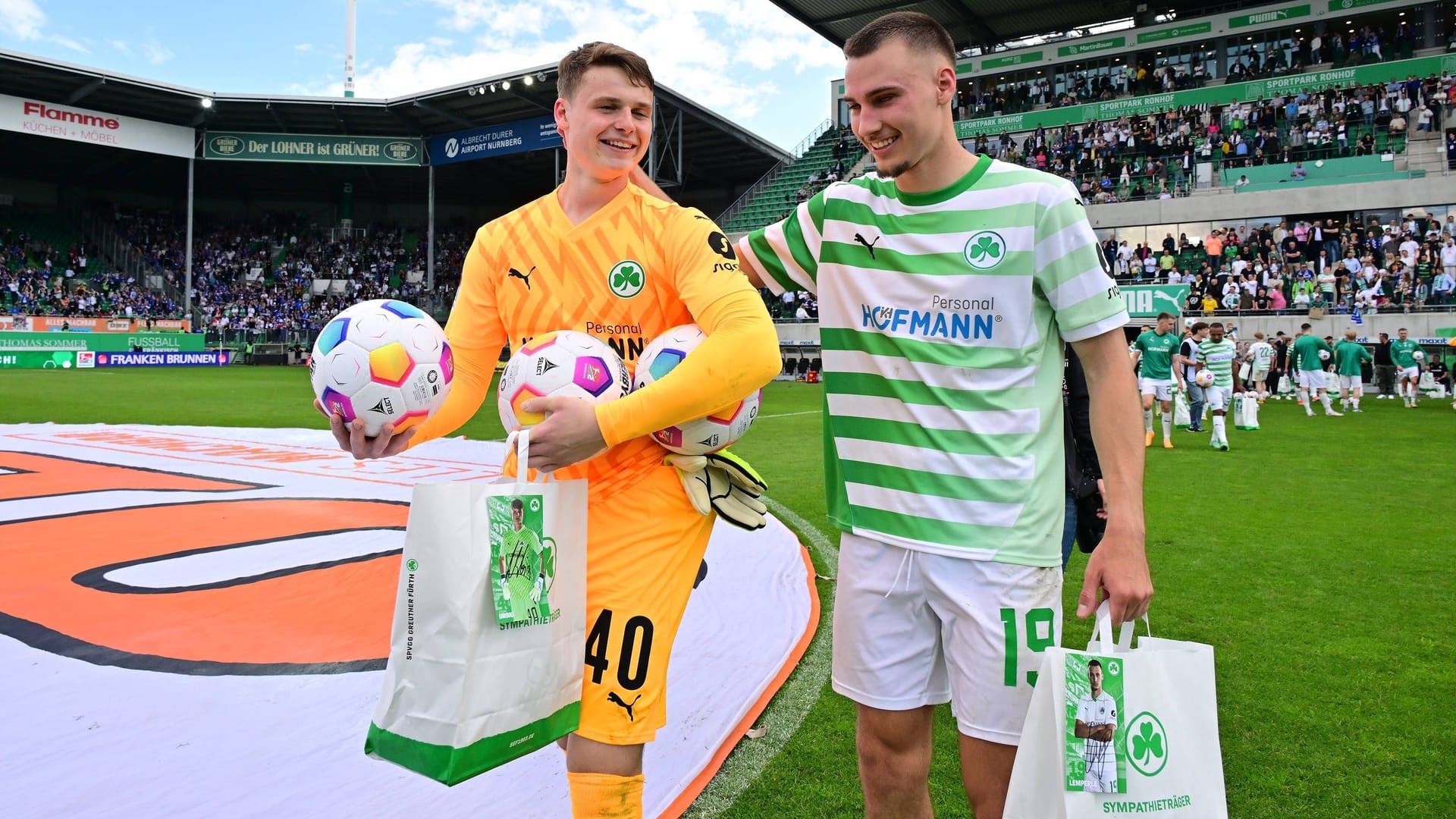 Jonas Urbig und Tim Lemperle: Beide Spieler waren in der vergangenen Saison an die SpVgg Greuther Fürth verliehen.