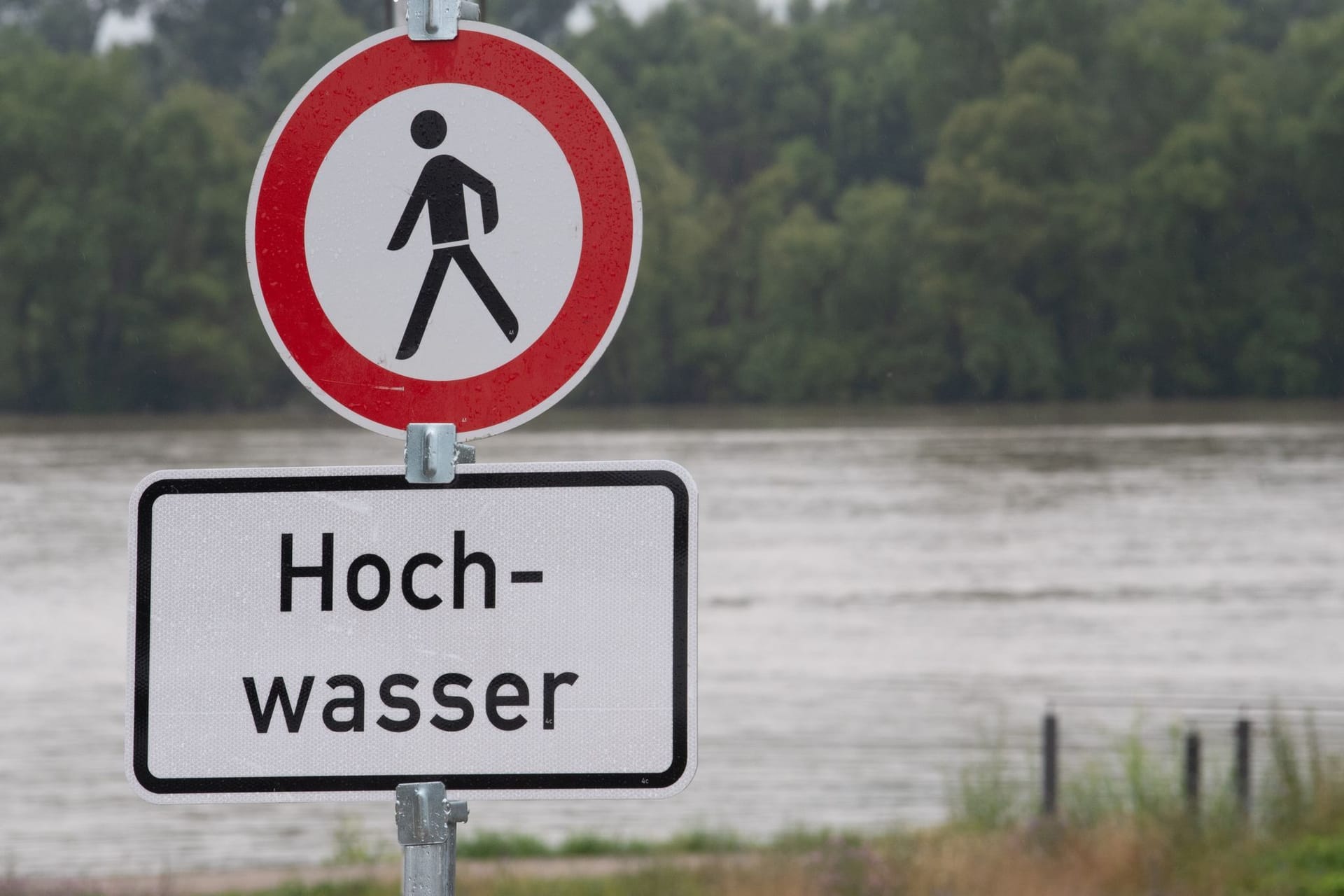 Warnung vor Hochwasser am Rhein (Symbolfoto): Das Wasser zieht sich derzeit wieder zurück.