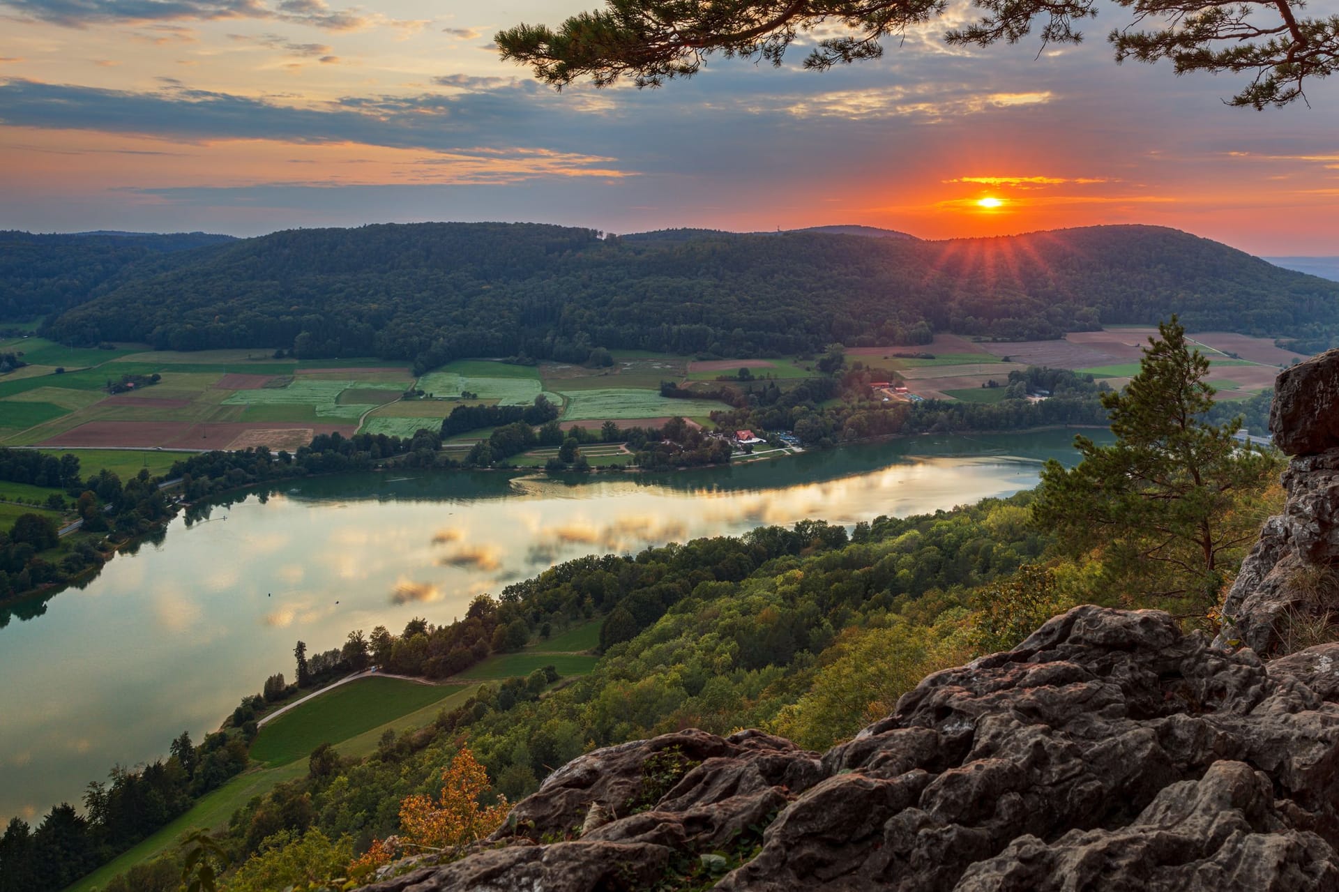 Sunset over Lake Happurg