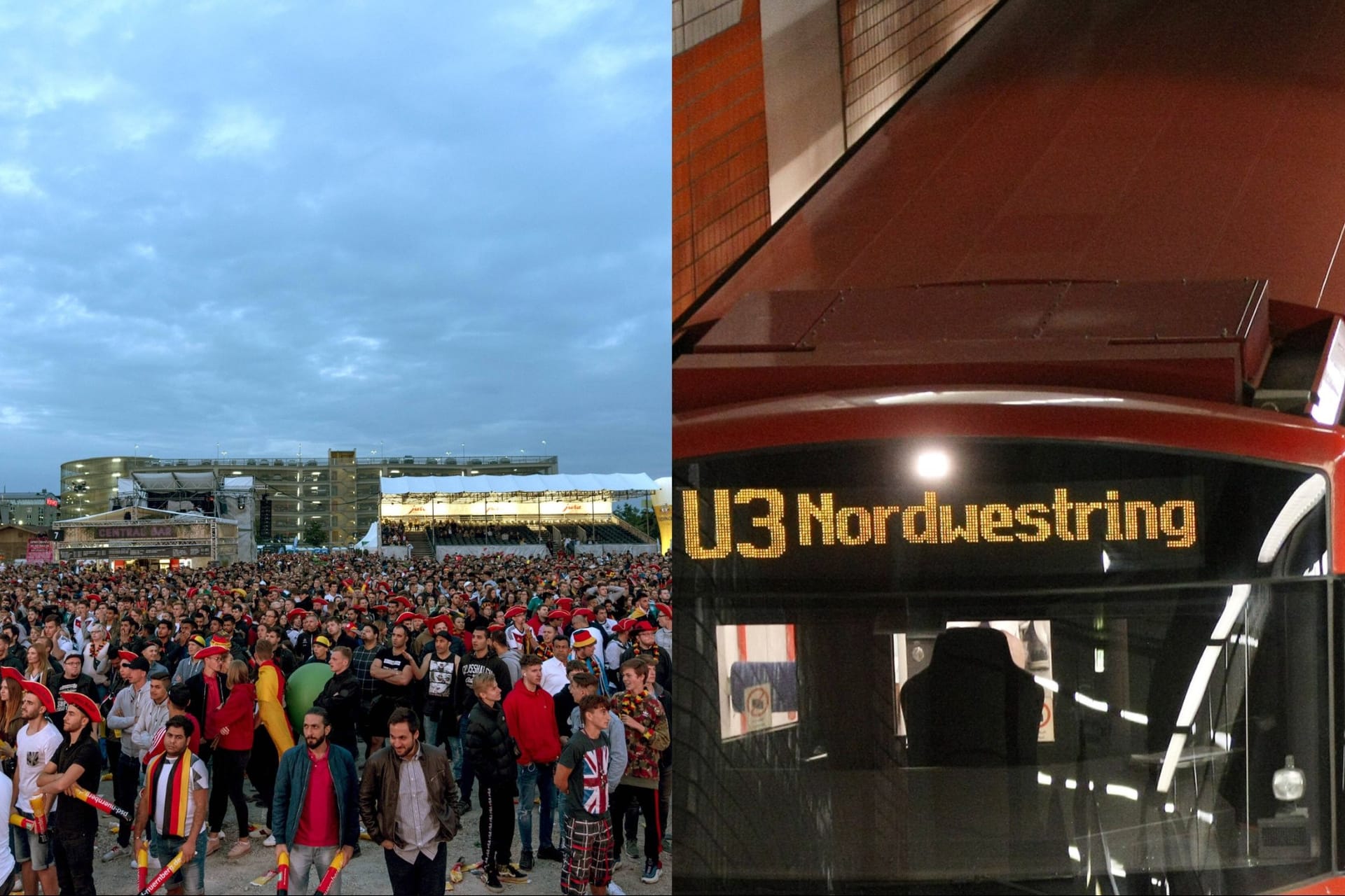 Das Public Viewing am Nürnberger Flughafen (Archivbilder): Die VAG rechnet mit hohem Andrang und verstärkt den Takt.