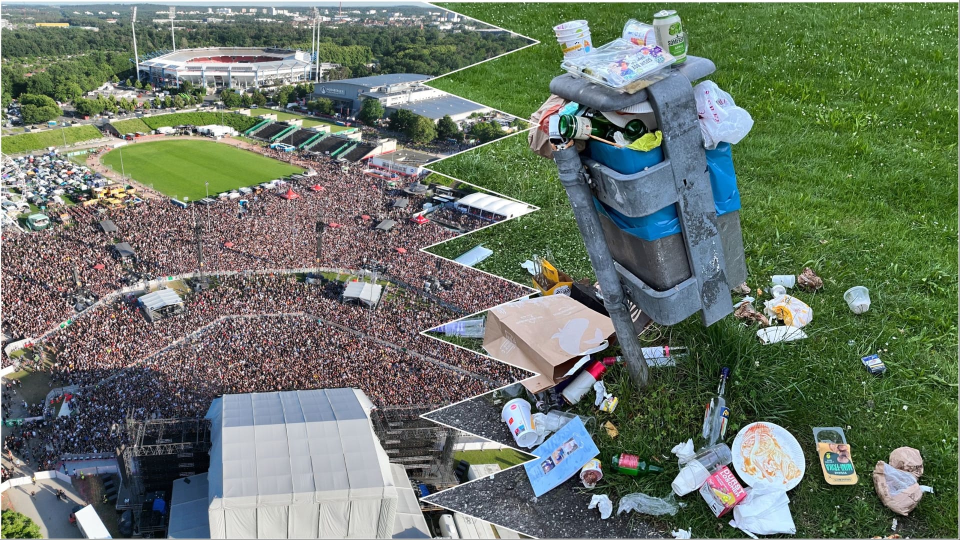 Tausende Fans feierten am Freitag bei Rock im Park auf dem Zeppelinfeld: Manche Anwohner feiern mit – stören sich aber an den Hinterlassenschaften.