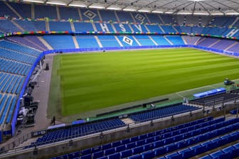Ein Blick in das Volksparkstadion in Hamburg: Hier finden während der EM fünf Spiele statt.