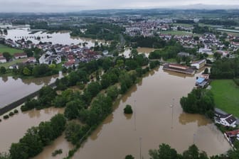 Hochwasser in Baden-Württemberg - Meckenbeuren