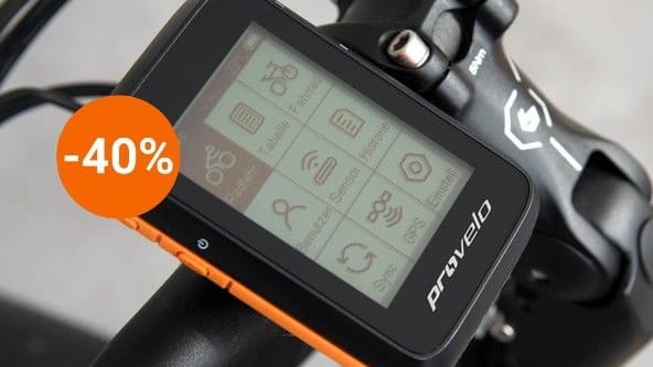 Dieser GPS-Fahrradcomputer von Provelo ist im Aldi-Onlineshop aktuell radikal reduziert.