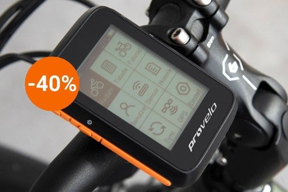 Dieser GPS-Fahrradcomputer von Provelo ist im Aldi-Onlineshop aktuell radikal reduziert.