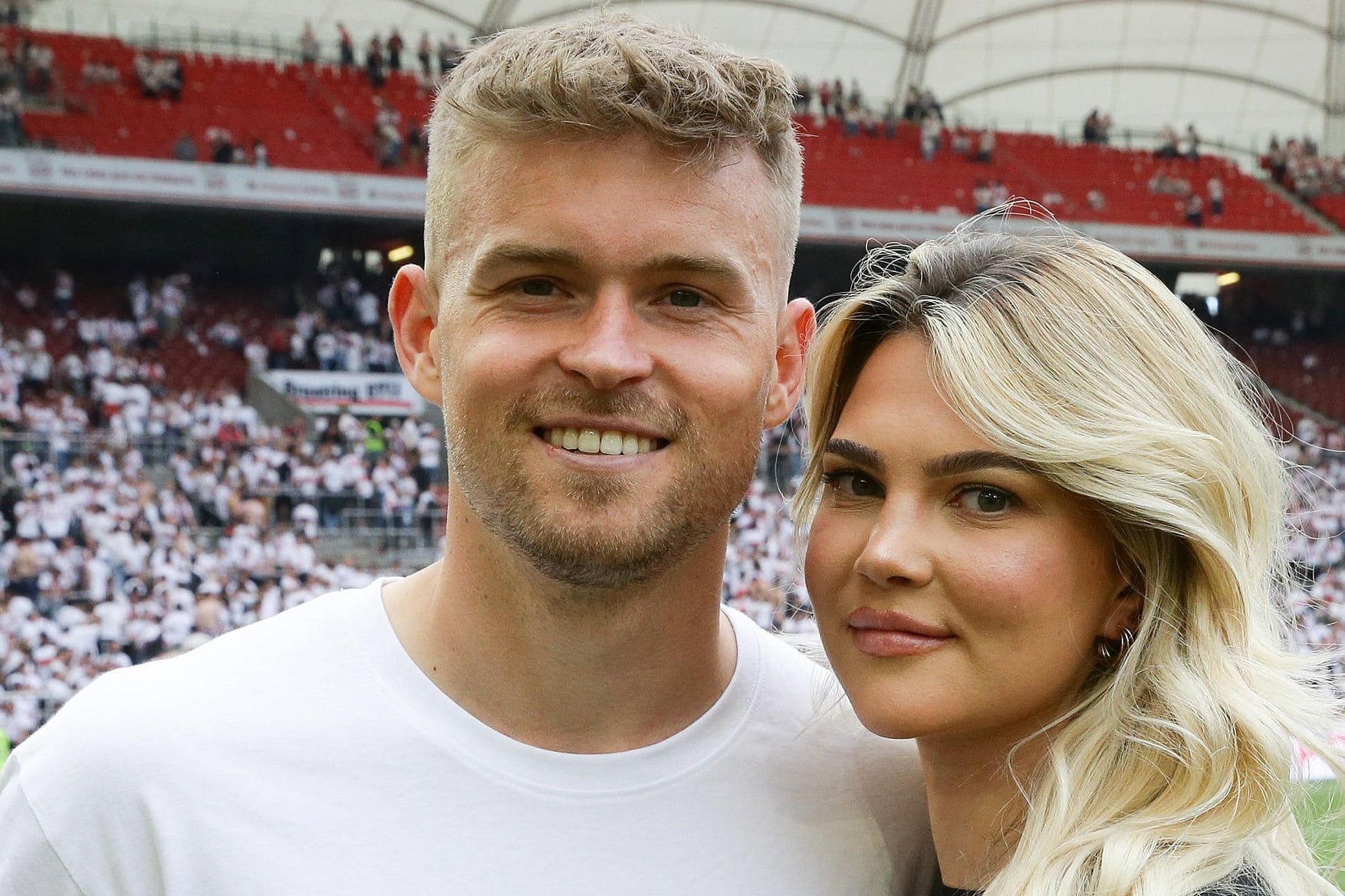Maximilian Mittelstädt mit seiner Freundin Lea Prinz: Mit dem Wechsel zum VfB Stuttgart lernten sie sich kennen.