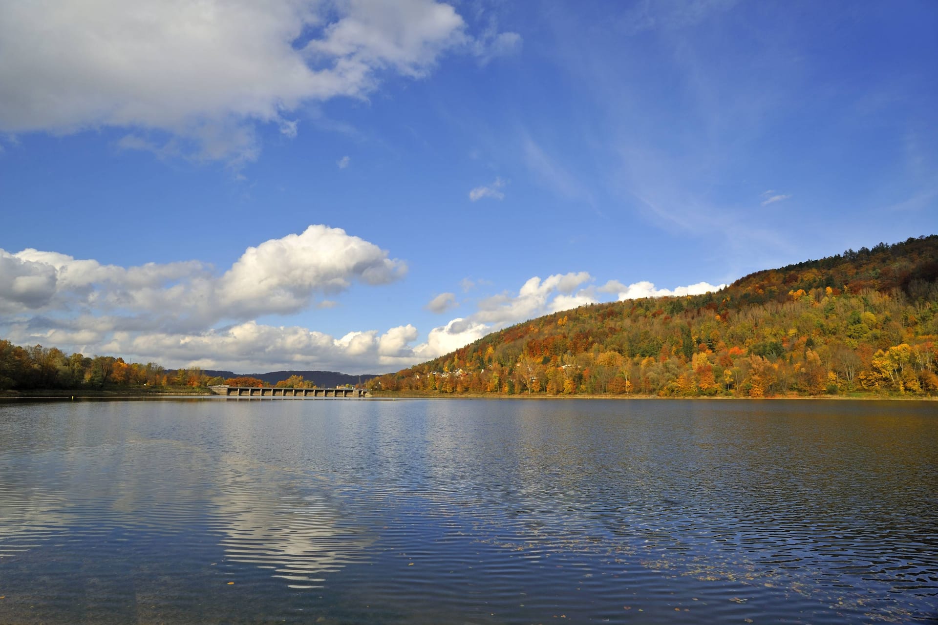 Der Happurger See in Mittelfranken.