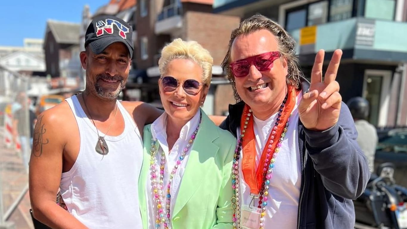 Mark Medlock, Claudia Effenberg, und Alexander Scharmberg: Das Foto entstand bei einem Workshop von Magic Pearl auf Sylt.