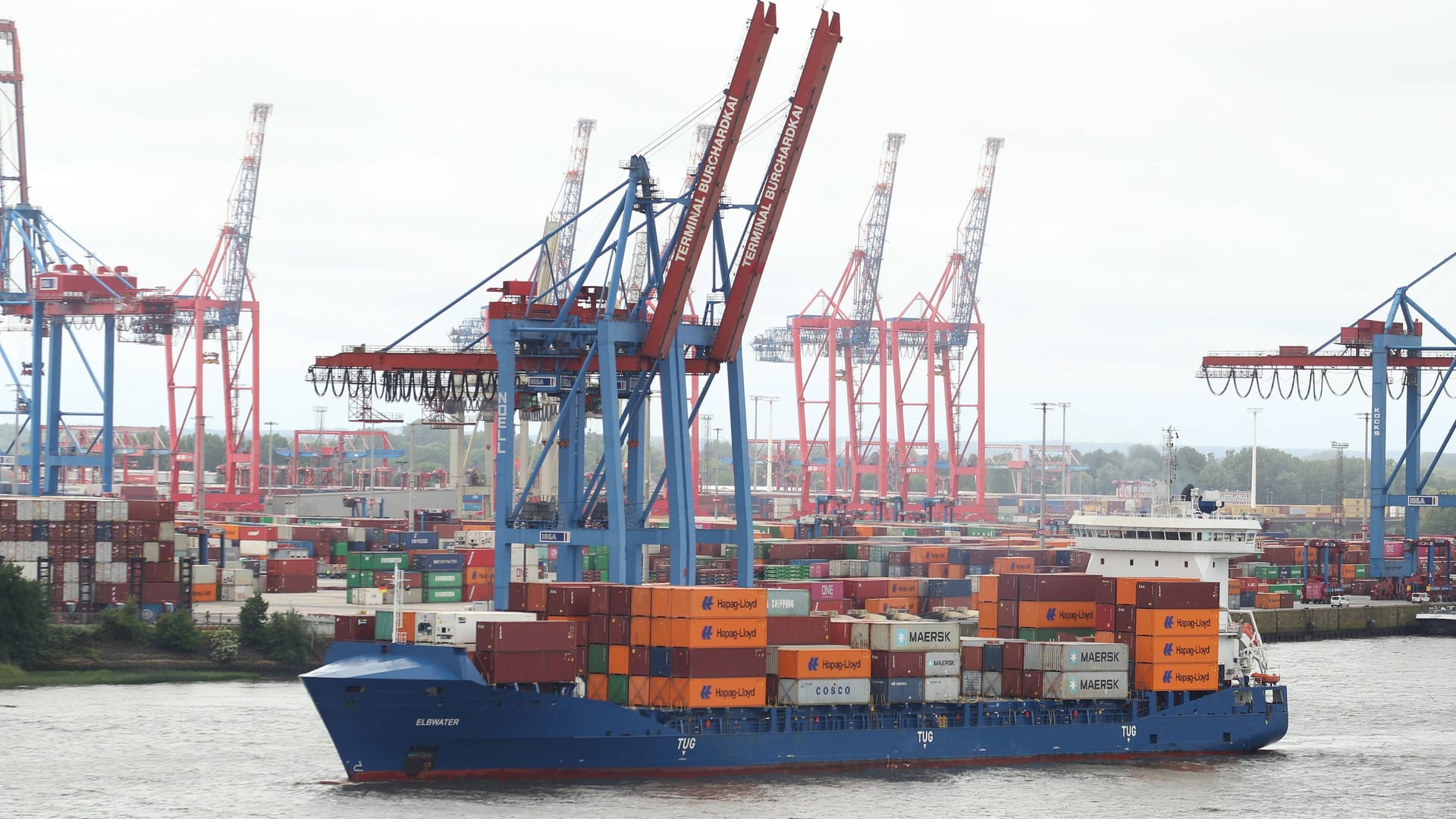 Arbeiten am Containerterminal Burchardkai (Archivfoto): Am Freitag wollen die Hafenarbeiter streiken.