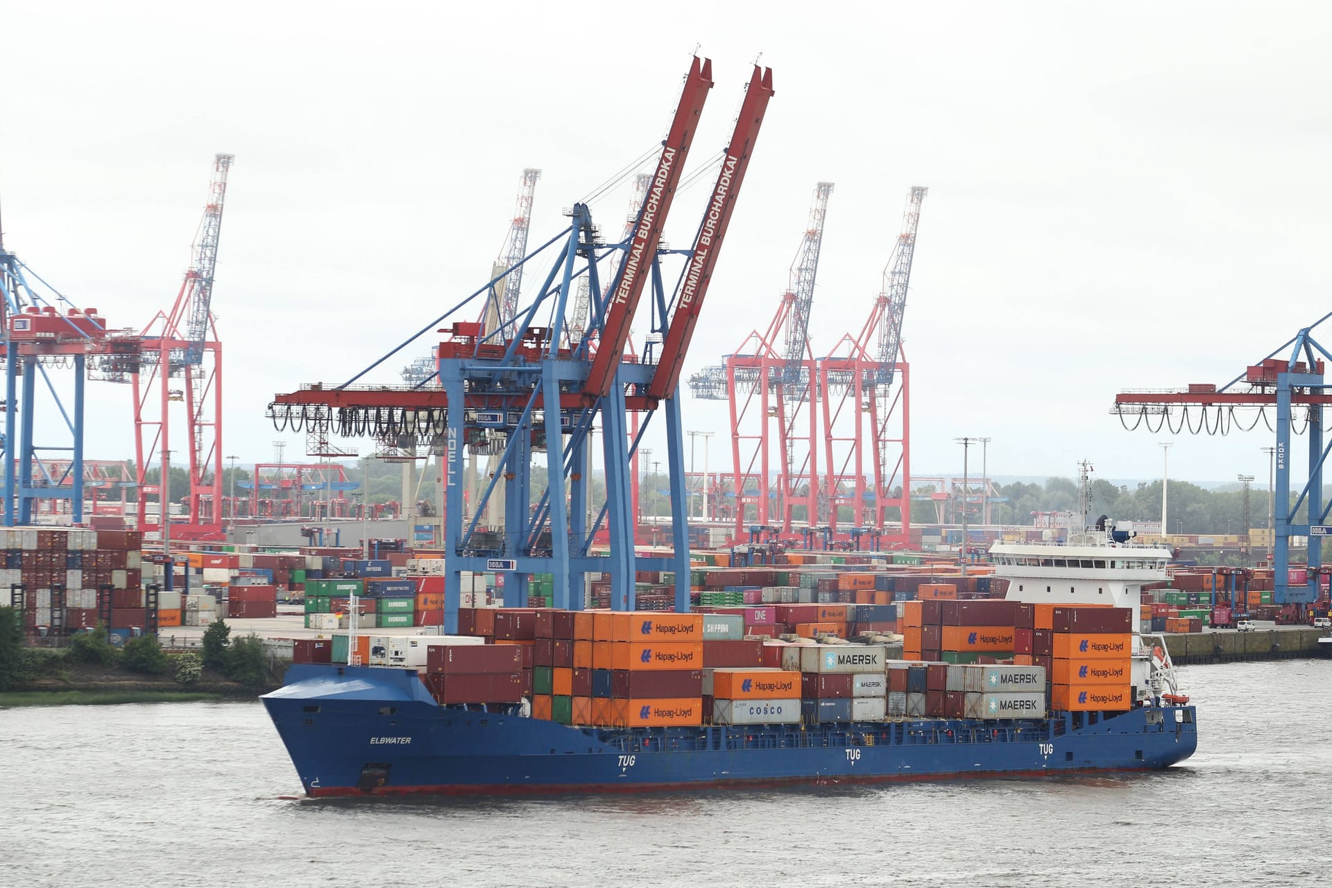 Arbeiten am Containerterminal Burchardkai (Archivfoto): Am Freitag wollen die Hafenarbeiter streiken.