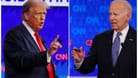 Trump gegen Biden: Der Amtsinhaber (r.) starrte während der Debatte häufig ins Leere.