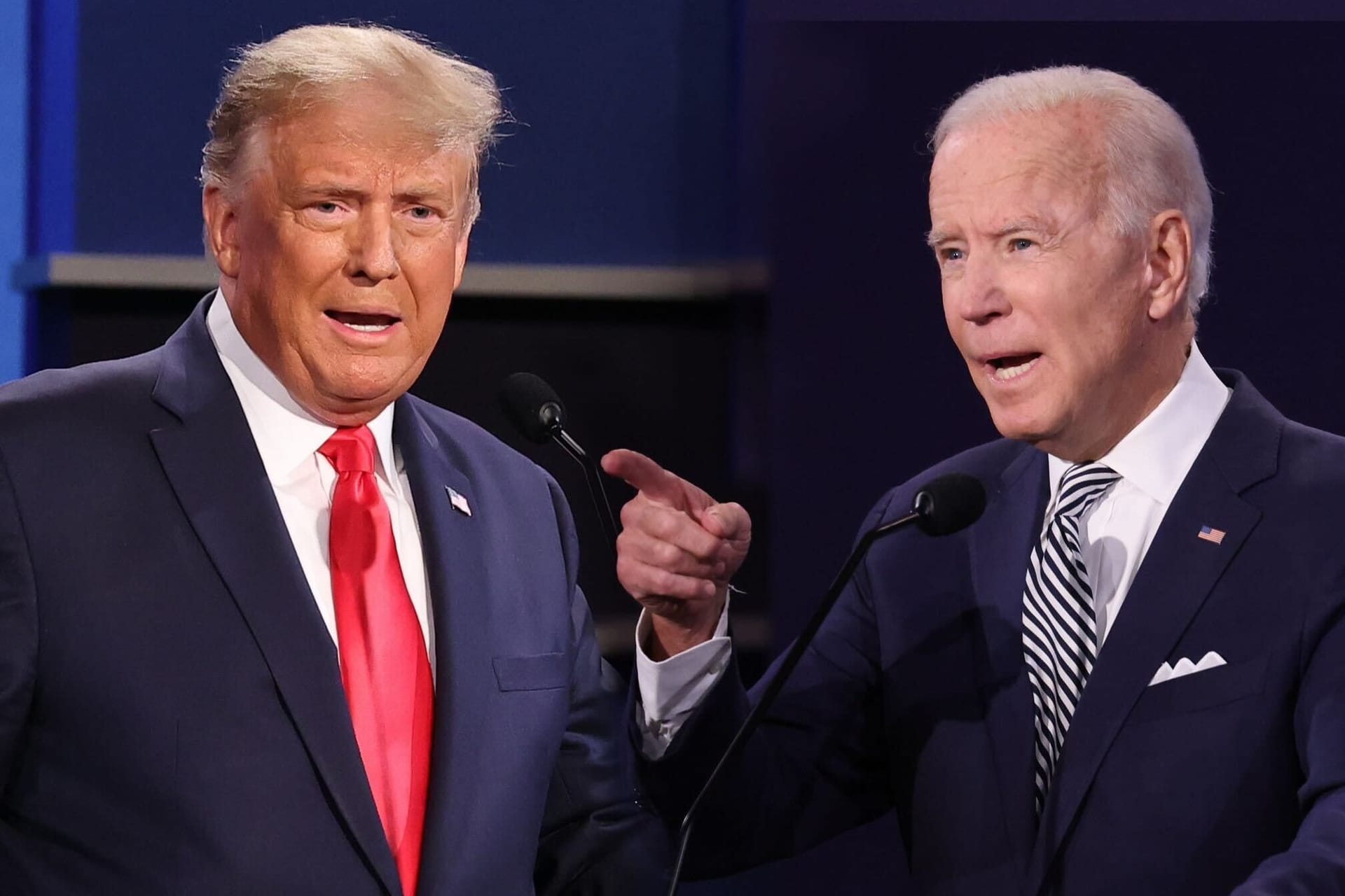 Trump und Biden: Das Duell wird auch in Deutschland übertragen.