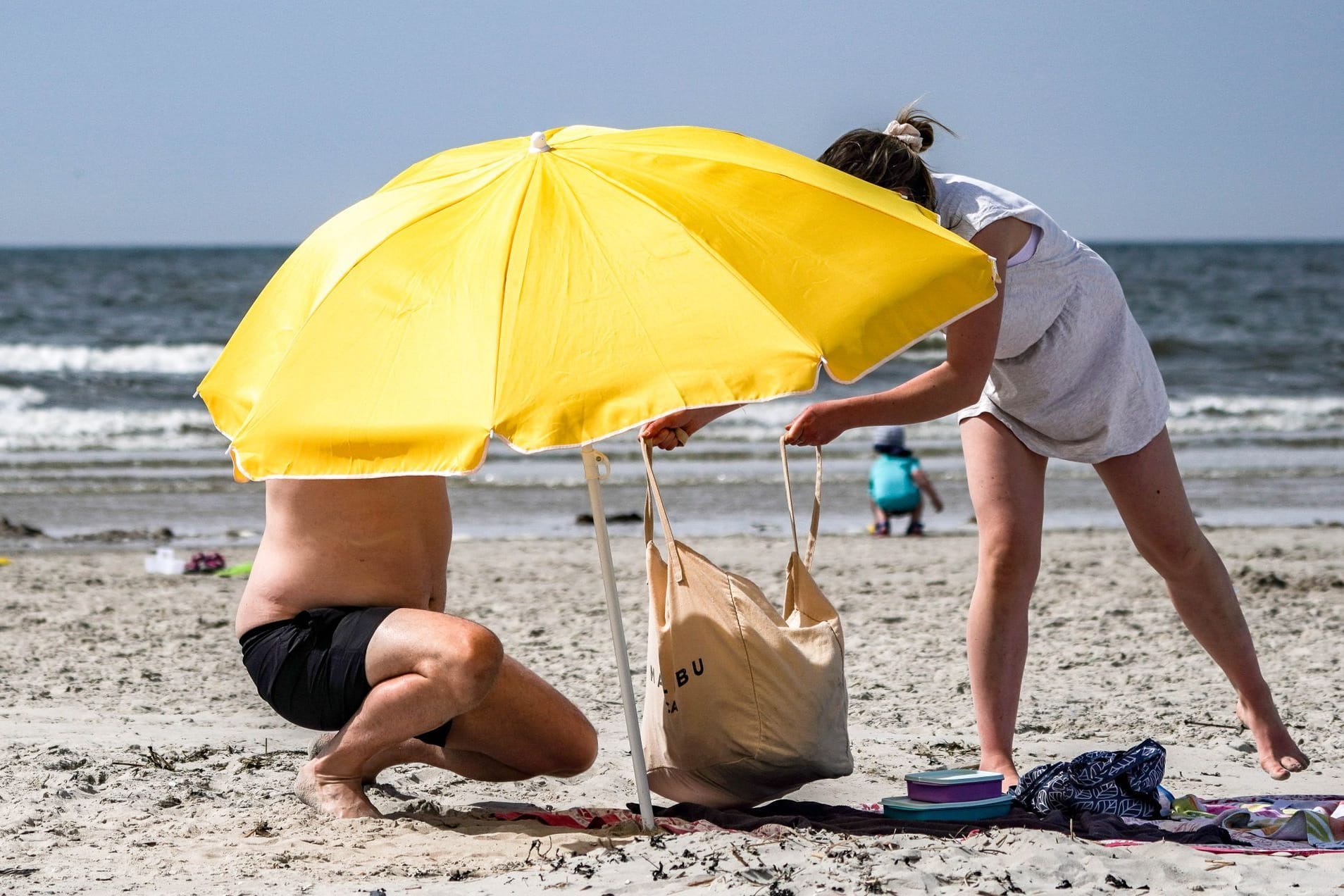 Sonnenschirm am Strand