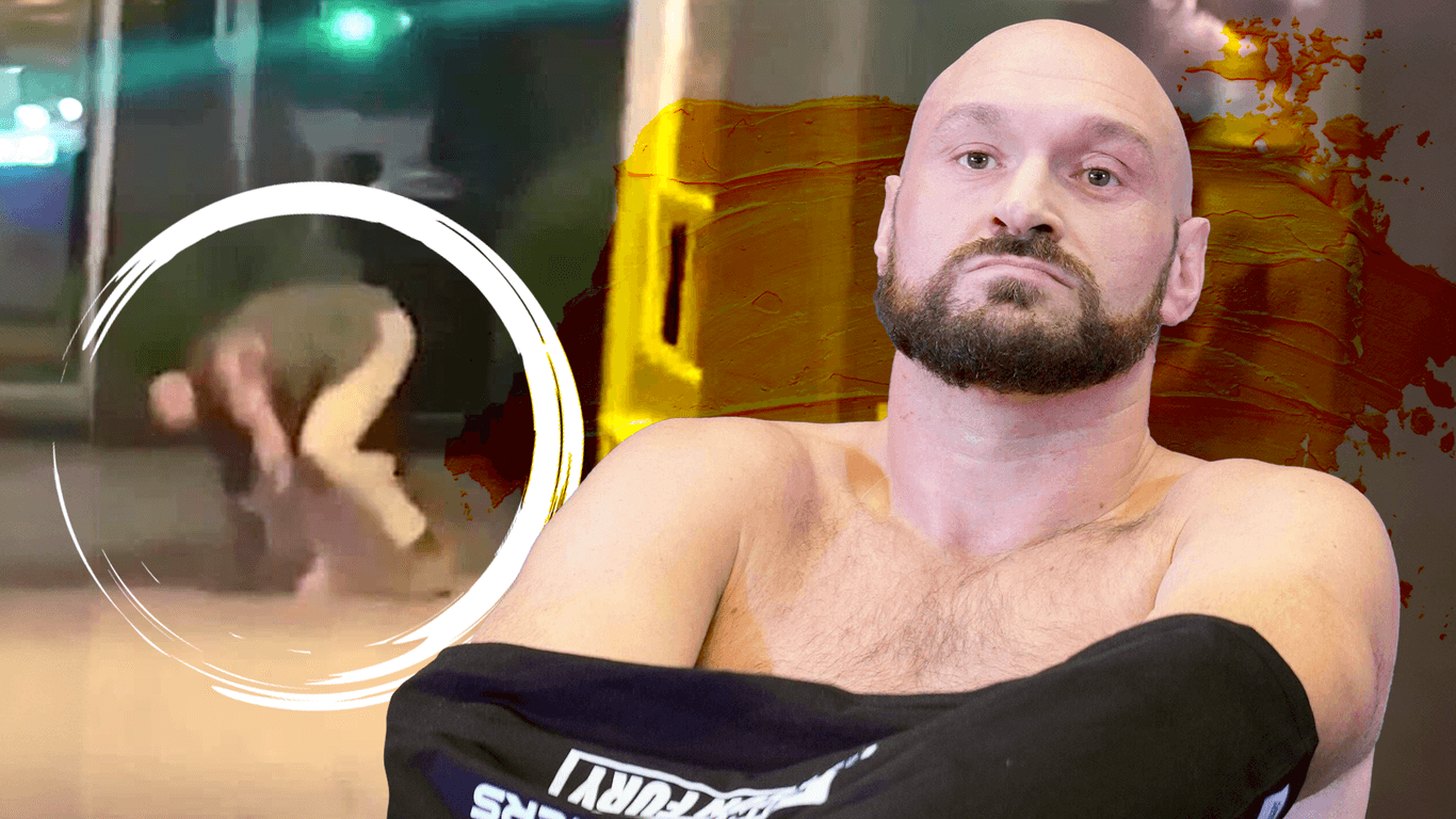 Fury nach Bar-Besuch: Ein Video zeigt, dass er sich nicht mehr auf den Beinen halten kann.