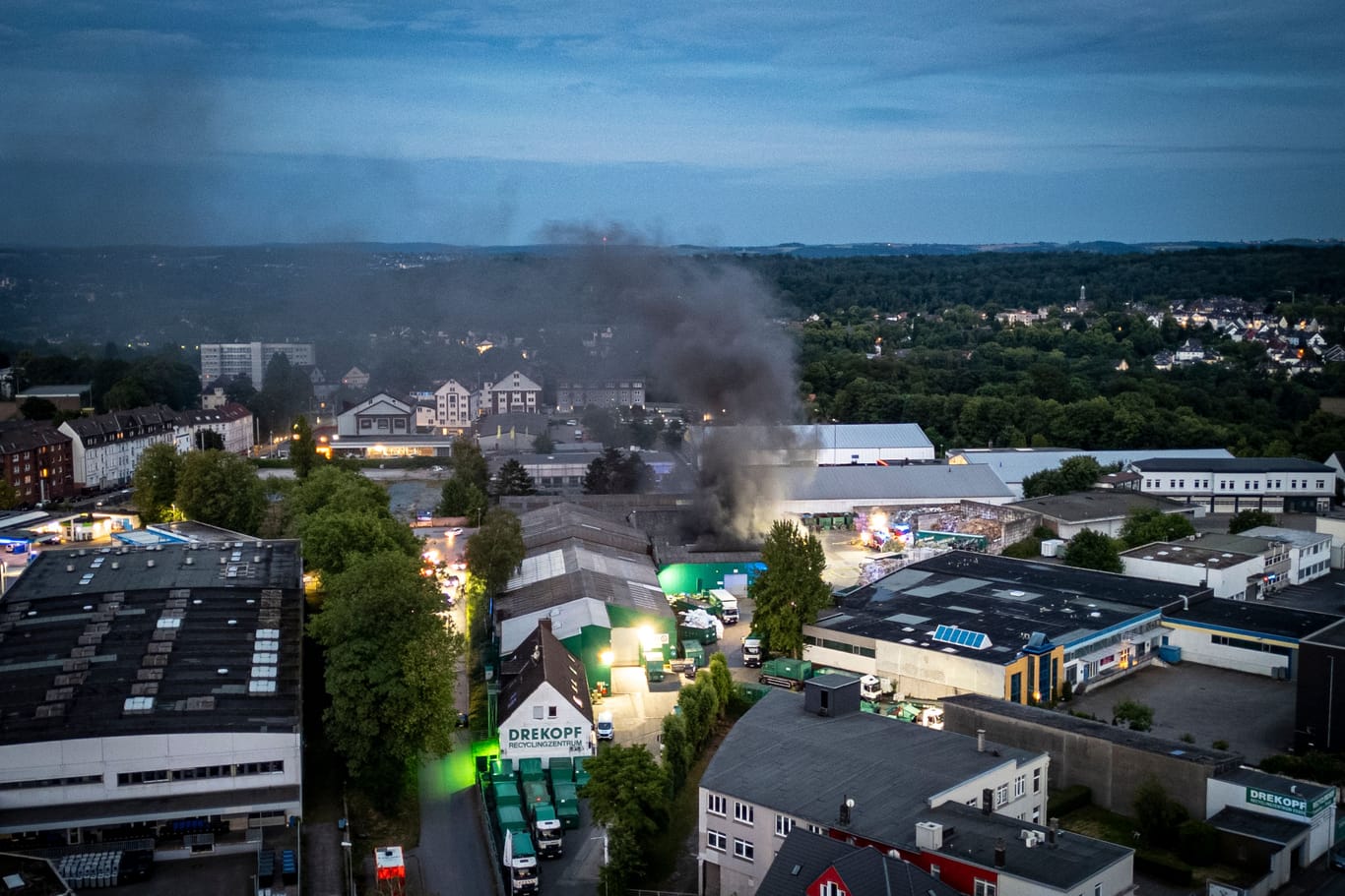 Brand in Essen-Berghausen am Mittwochabend: Verletzt wurde niemand.