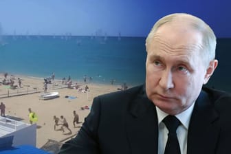 Kreml-Chef Wladimir Putin lässt auch weiterhin Urlauber auf die Krim reisen, obwohl die ukrainische Armee regelmäßig militärische Ziele auf der Halbinsel angreift.