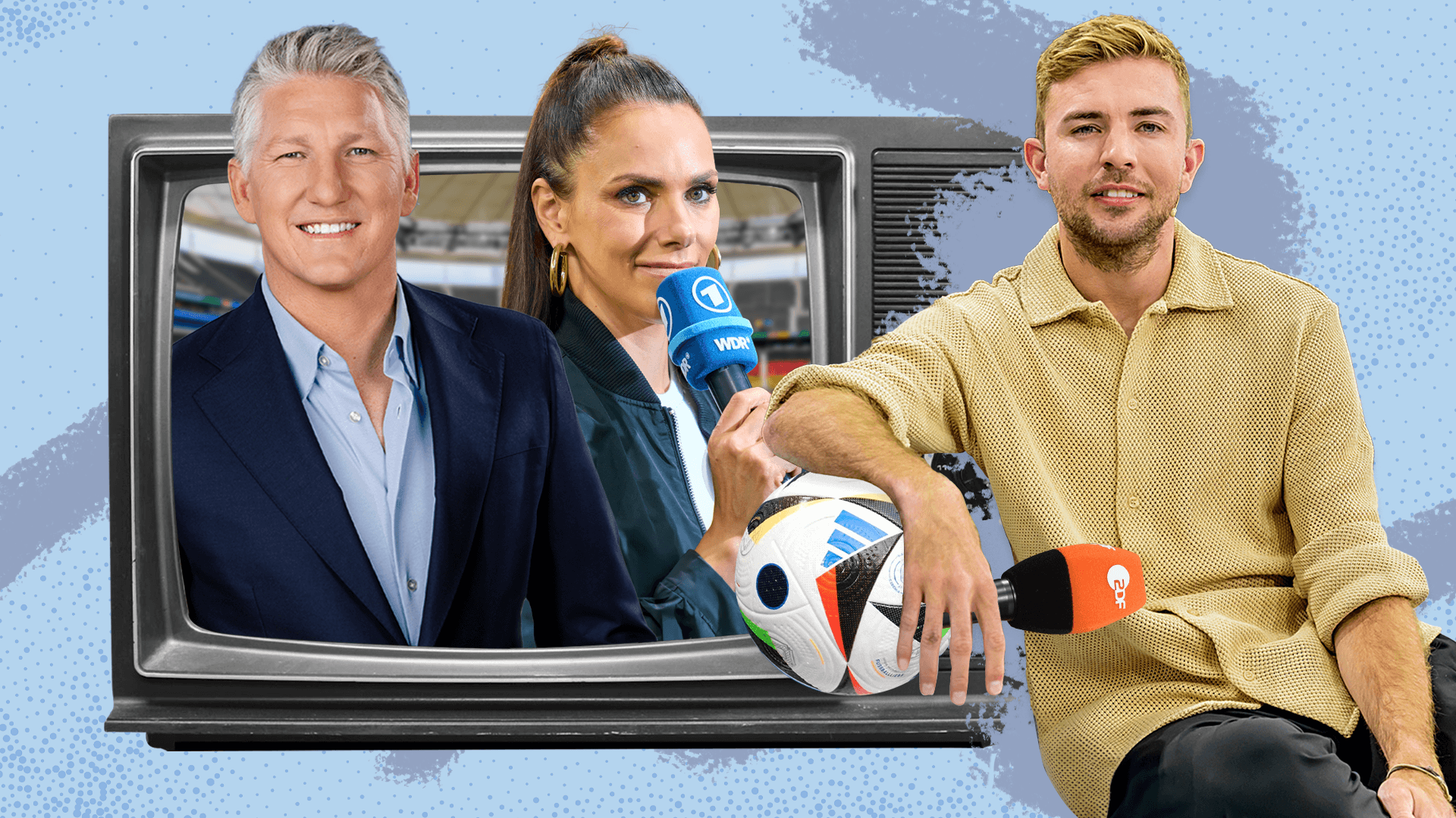 Schweinsteiger, Sedlaczek, Kramer: Drei der prominentesten Namen im öffentlich-rechtlichen EM-Fernsehen.