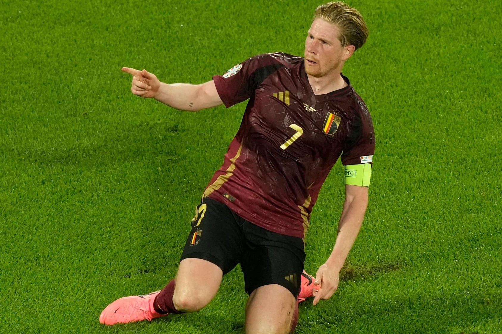 Matchwinner: Kevin De Bruyne feiert sein Tor gegen Rumänien.