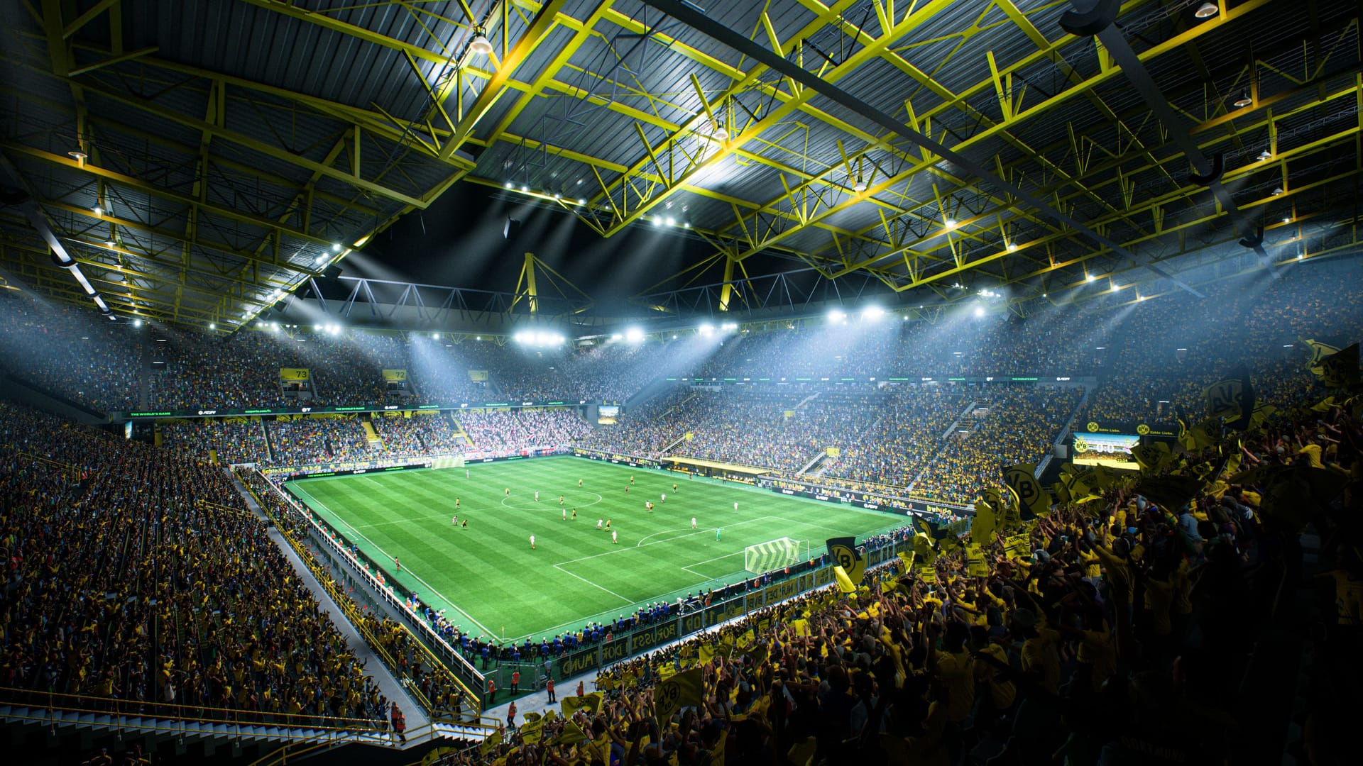 Der virtuelle Signal Iduna Park in Dortmund: Hier werden sechs EM-Spiele ausgetragen.