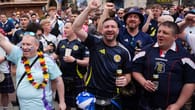 EM 2024 in München: Schottland-Fans übernehmen Marienplatz..
