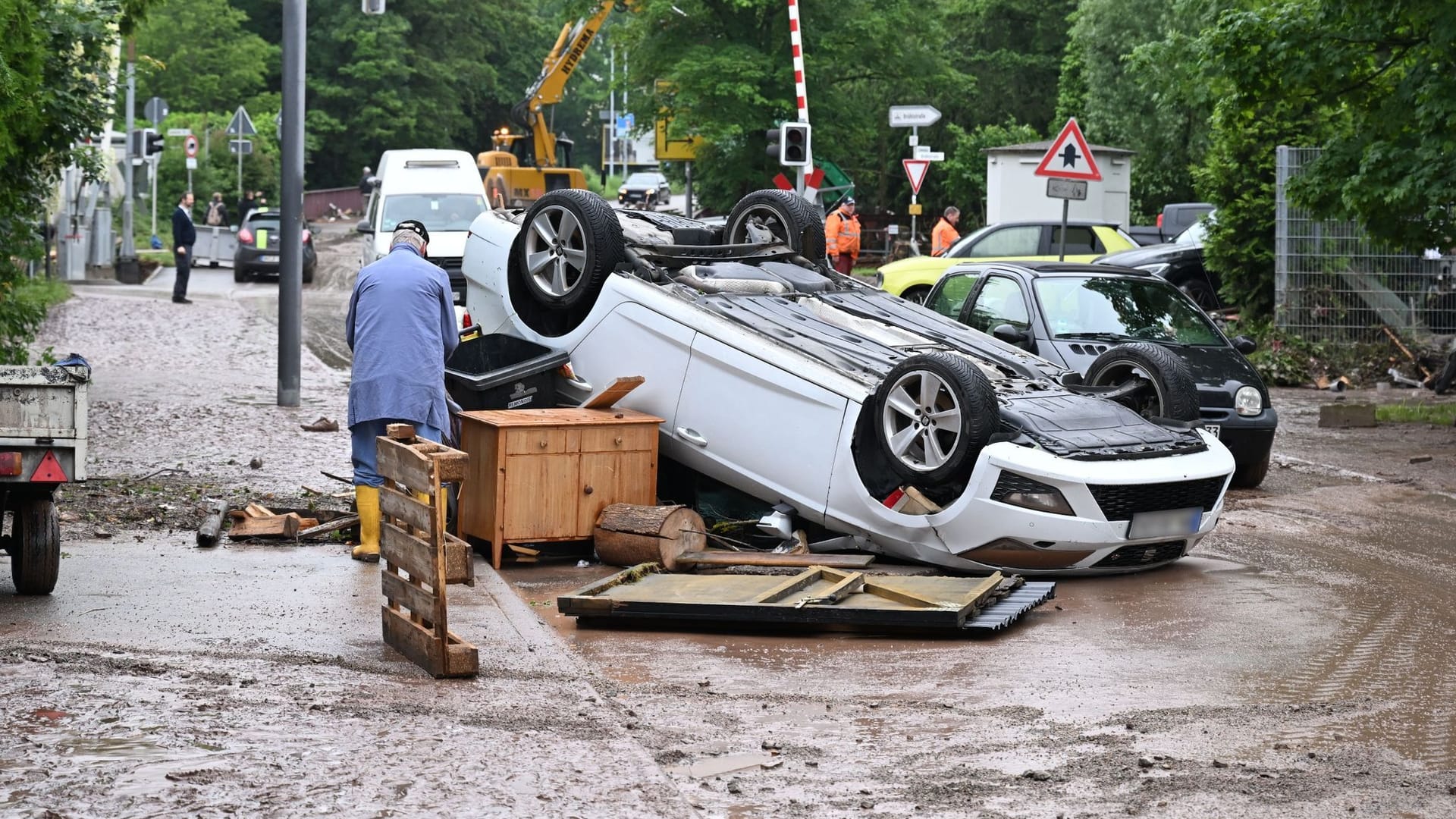 Hochwasser in Baden-Württemberg - Rudersberg