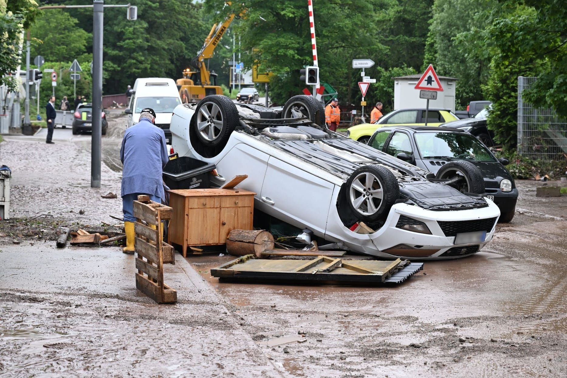 Hochwasser in Baden-Württemberg - Rudersberg