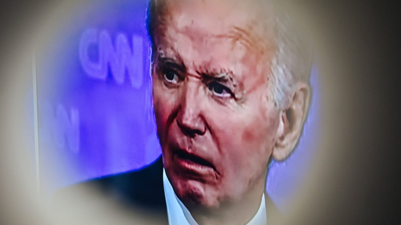 Joe Biden beim TV-Duell: Er wirkte kraftlos.
