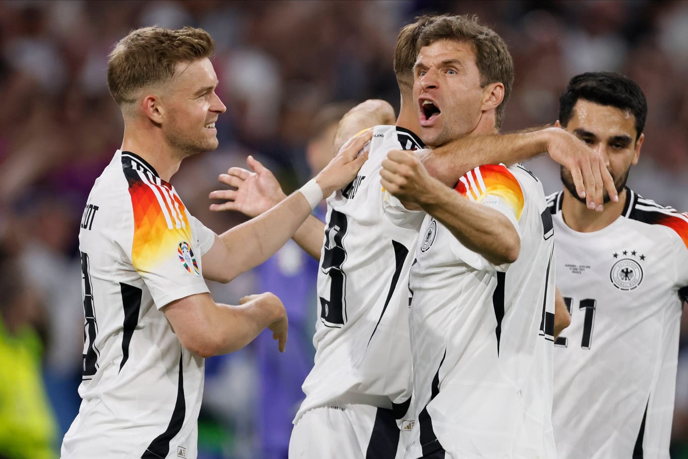 Jubel bei der deutschen Mannschaft: Gegen Schottland gab es einen deutlichen Auftaktsieg in die Heim-EM.