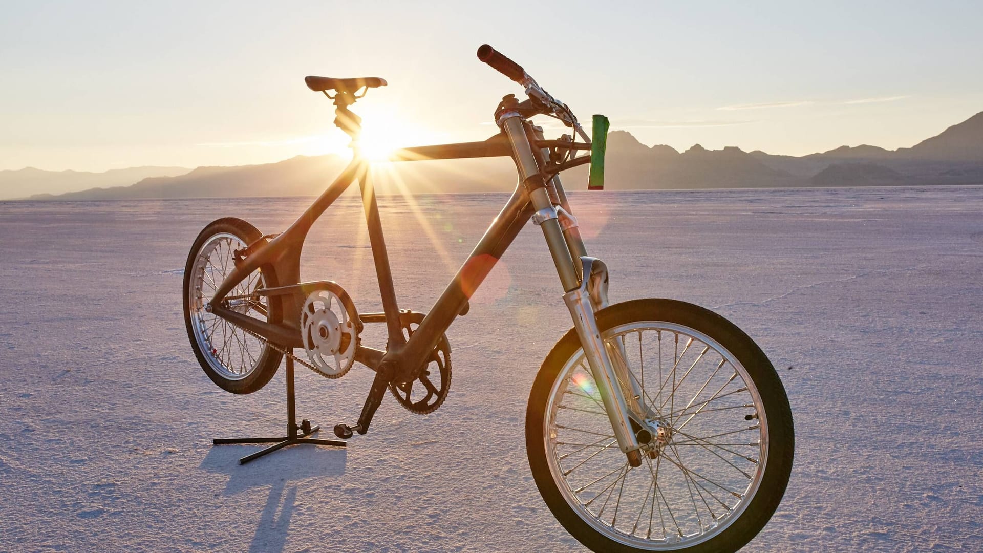 Geschwindigkeitsrekord mit fremder Kraft: Mit diesem Fahrrad fuhr Denise Mueller-Korenek etwa 296 Kilometern pro Stunde.