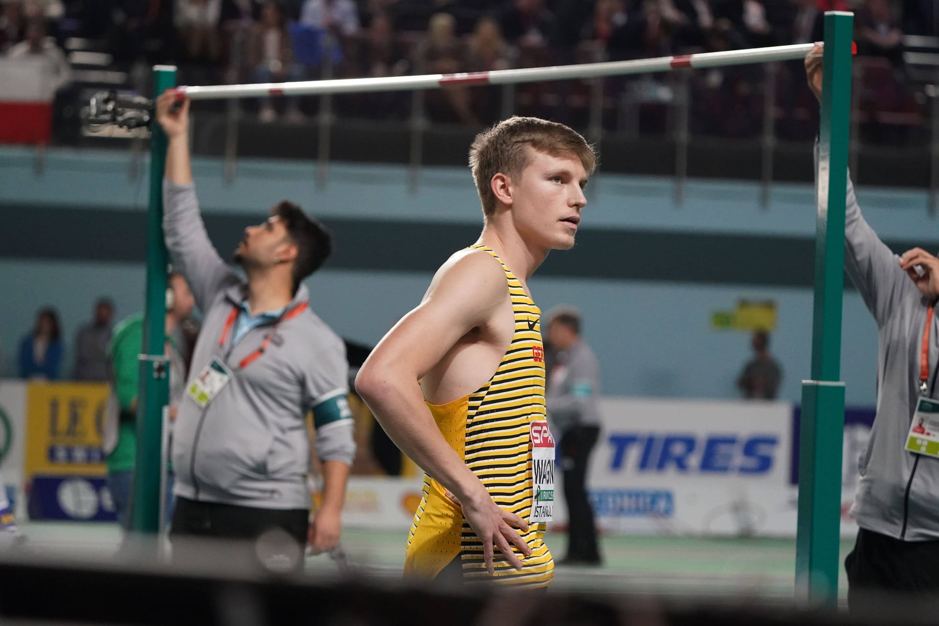 Jonas Wagner 2023 bei der Hallen-EM in Istanbul: Bei den Olympischen Spielen kann er nicht antreten.