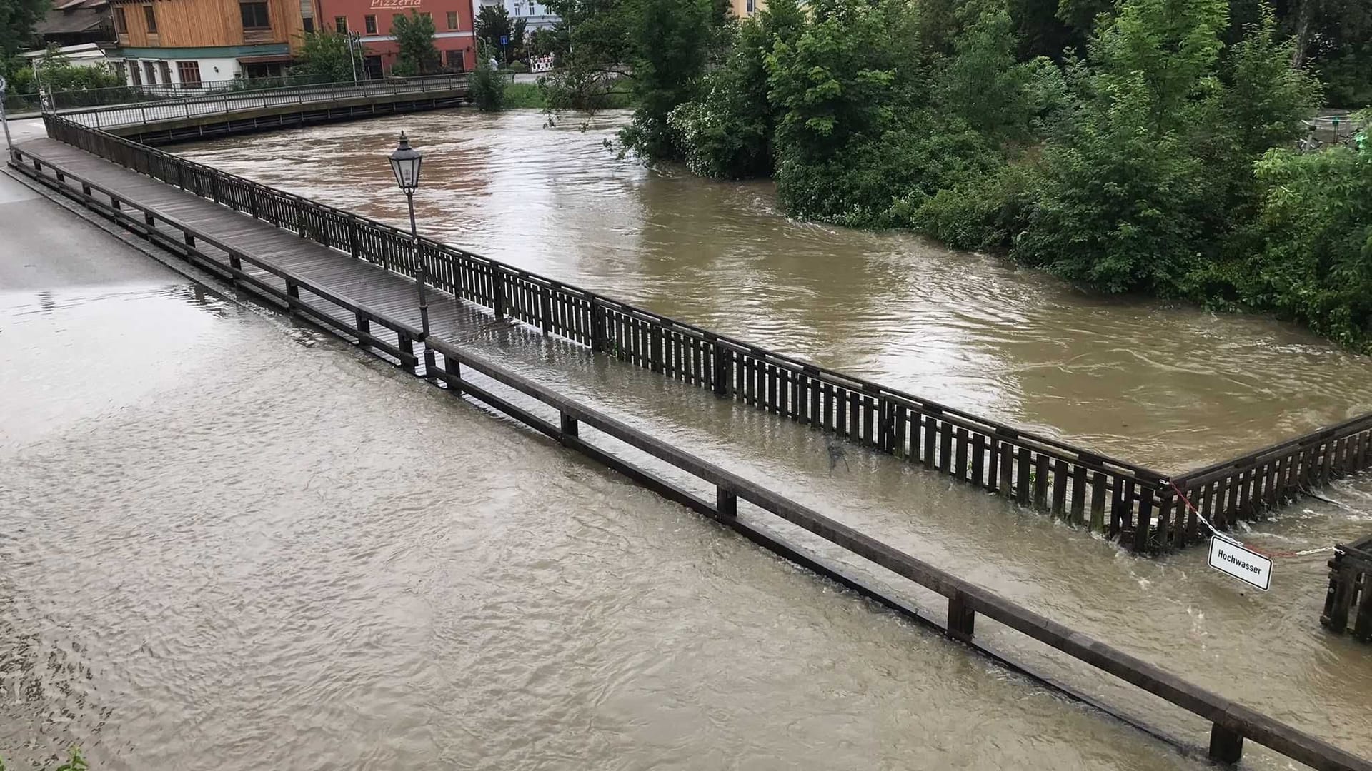 Überschwemmung an der Abens