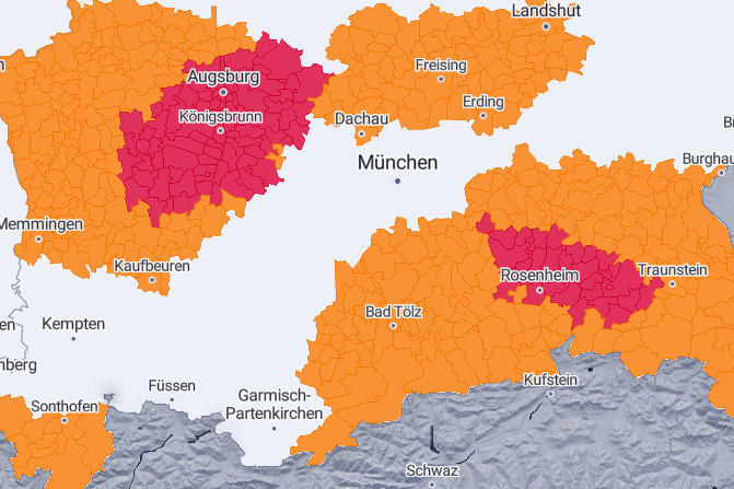 Unwetterprognose des DWD, Stand 06.06.2024, 21 Uhr