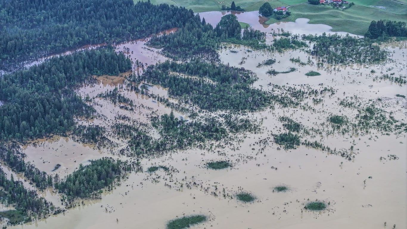 Hochwasser in Baden-Württemberg - Leutkirch im Allgäu