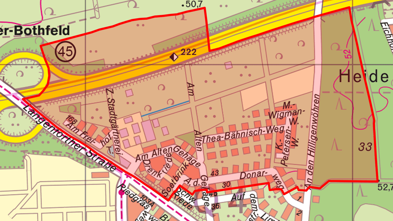 Granatensprengung am 25. Juni 2024: Dieser Bereich in Bothfeld wird evakuiert.