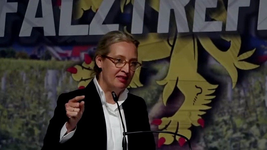 Alice Weidel: Beim "Pfalz-Treffen" gab sie einen von ChatGPT erfundenen Text als Pressemitteilung von Innenministerin Nancy Faeser aus.