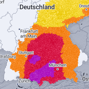 Unwetter über Deutschland: In diesen Regionen könnten sie besonders stark werden.