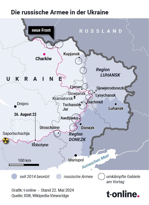 Frontverlauf in der Ukraine